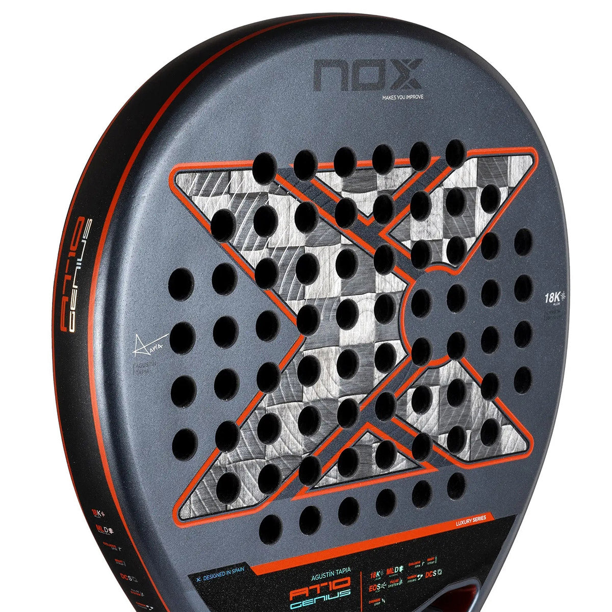 Rakieta do padla Nox AT10 Genius 18K Alum 2025 Agustin Tapia