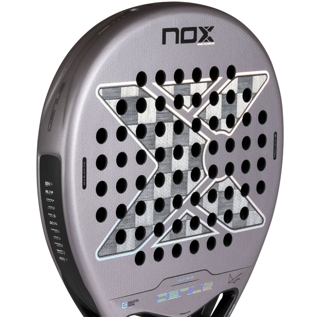 Rakieta do padla Nox AT10 Genius 18K Alum 2027 Agustin Tapia