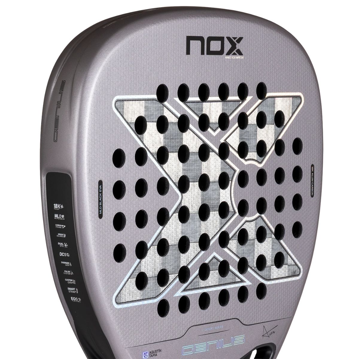 Rakieta do padla Nox AT10 Genius Attack 18K Alum 2027 Agustin Tapia